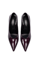 Kadın Bordo İnce Topuklu Rugan Deri Stiletto | Derimod