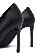 Woman Black Stiletto Heels Leather Stiletto | Derimod