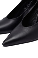 Woman Black Stiletto Heels Leather Stiletto | Derimod