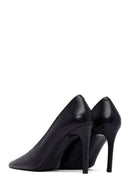 Woman Black Stiletto Heels Leather Stiletto | Derimod