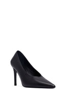 Woman Black Stiletto Heels Leather Stiletto | Derimod