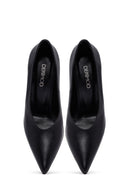 Woman Black Stiletto Heels Leather Stiletto | Derimod