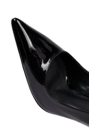 Kadın Siyah Bilekten Tokalı İnce Topuklu Rugan Deri Stiletto | Derimod