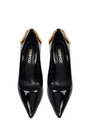 Kadın Siyah Bilekten Tokalı İnce Topuklu Rugan Deri Stiletto | Derimod