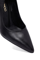 Kadın Siyah İnce Topuklu Deri Stiletto | Derimod
