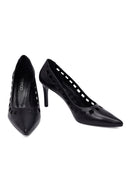 Kadın Siyah İnce Topuklu Deri Stiletto | Derimod