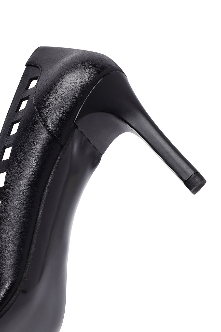 Kadın Siyah İnce Topuklu Deri Stiletto