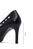 Kadın Siyah İnce Topuklu Deri Stiletto | Derimod