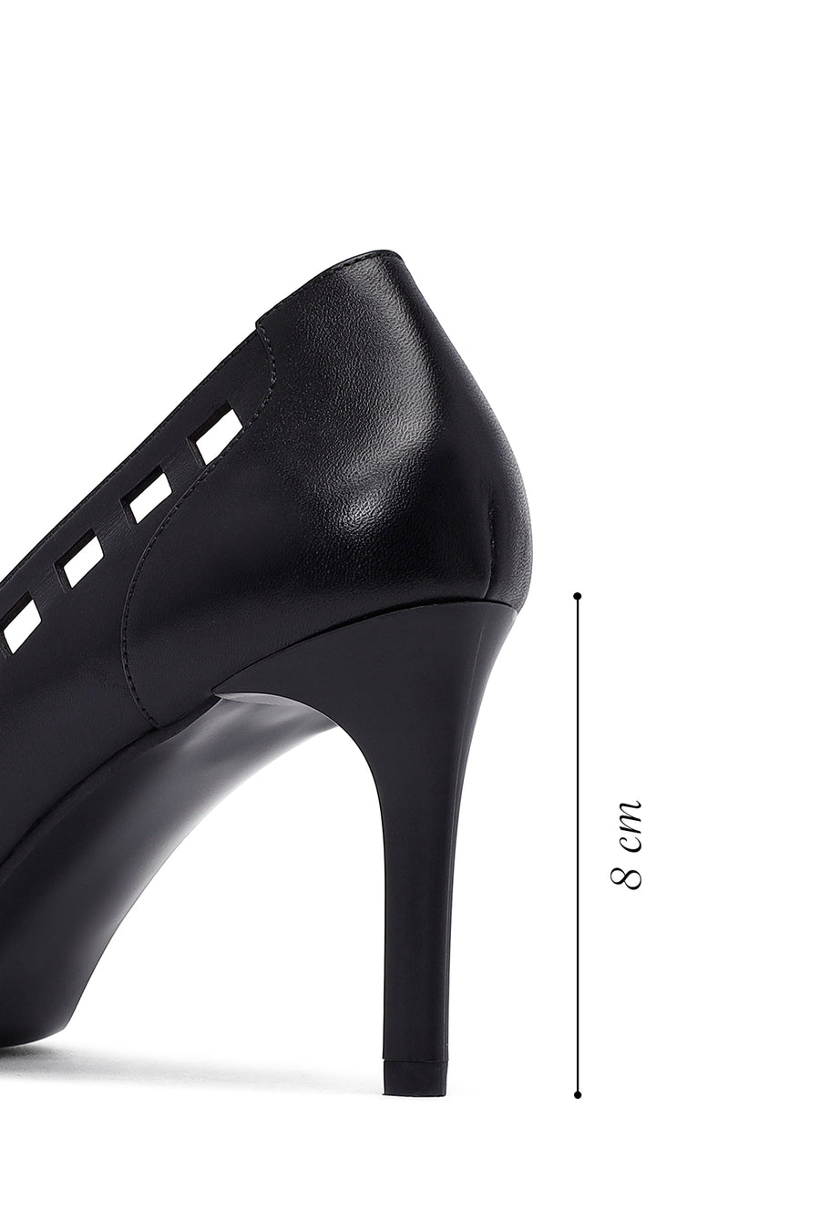 Kadın Siyah İnce Topuklu Deri Stiletto
