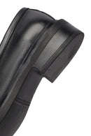 Kadın Siyah Tokalı Deri Maskülen Loafer | Derimod