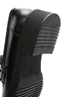 Woman Black Buckled Thick Sole Leather Masculine Loafer | Derimod