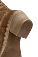 Kadın Vizon Kısa Kalın Topuklu Süet Deri Kovboy Bot | Derimod