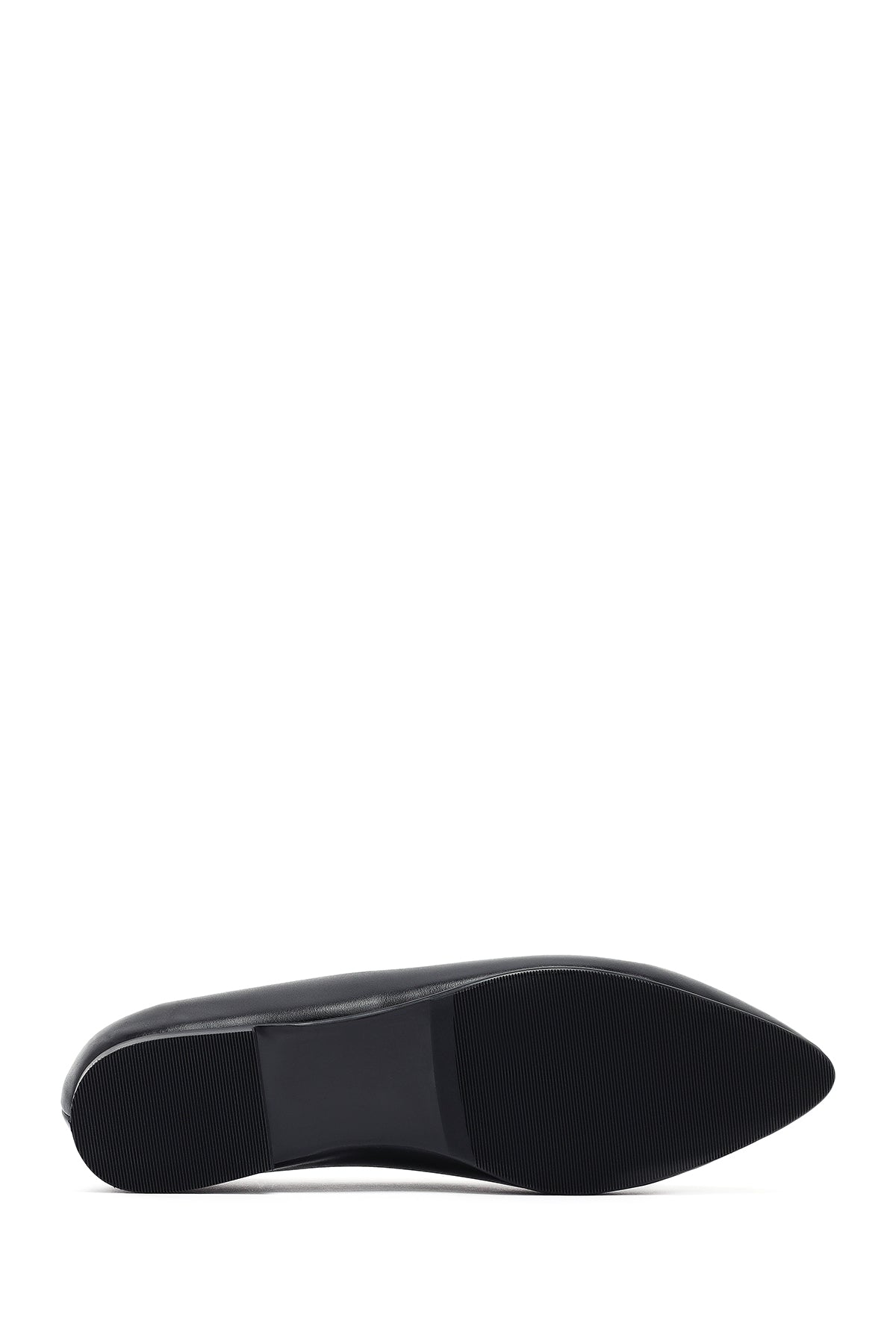 Kadın Siyah Deri Babet