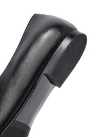 Woman Black Leather Babet | Derimod