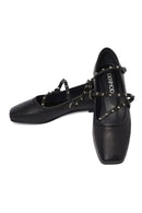 Kadın Siyah Tokalı Deri Babet | Derimod