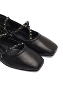 Kadın Siyah Tokalı Deri Babet | Derimod