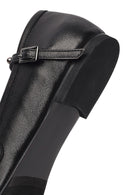 Kadın Siyah Tokalı Deri Babet | Derimod