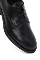 Women's Black Lace-up Leather Masculine Shoe | Derimod
