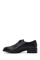 Women's Black Lace-up Leather Masculine Shoe | Derimod