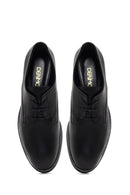 Women's Black Lace-up Leather Masculine Shoe | Derimod
