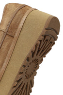 Kadın Bej Kalın Tabanlı Bağcıklı Süet Deri Teddy Casual Ayakkabı | Derimod