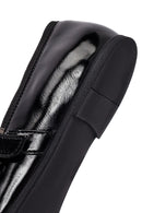 Kadın Siyah Tokalı Rugan Deri Babet | Derimod