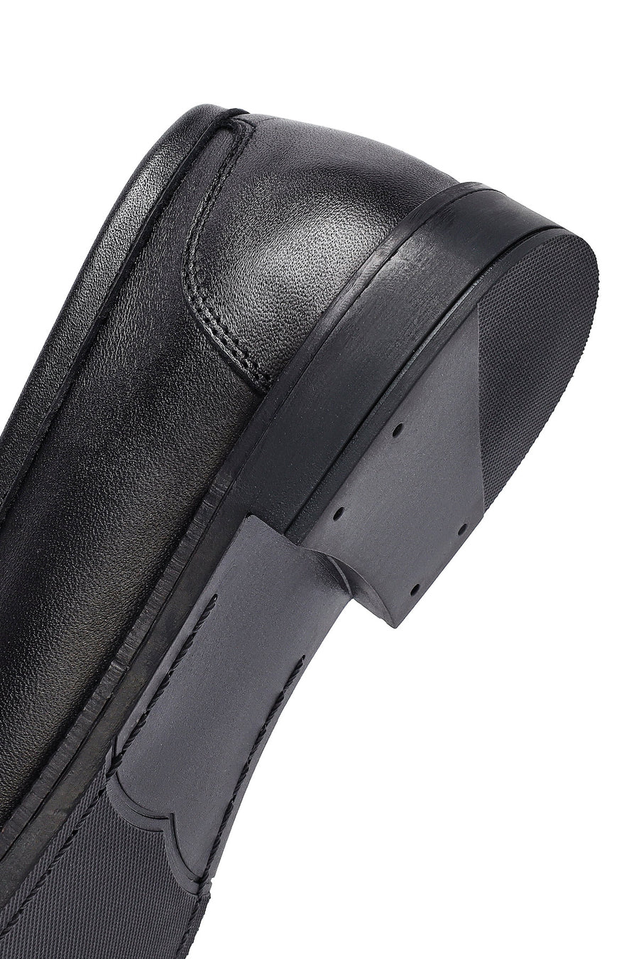 Kadın Siyah Deri Maskülen Loafer