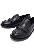 Kadın Siyah Deri Maskülen Loafer | Derimod