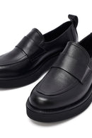 Kadın Siyah Deri Maskülen Loafer | Derimod