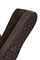 Kadın Kahverengi Tokalı Süet Deri Loafer | Derimod