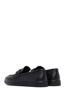 Woman Black Buckle Leather Loafer | Derimod