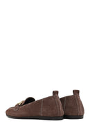 Women's Mink Buckled Suede Leather Loafer | Derimod