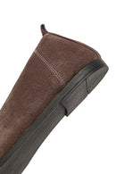 Women's Mink Buckled Suede Leather Loafer | Derimod