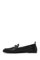 Women's Black Buckled Leather Loafer | Derimod