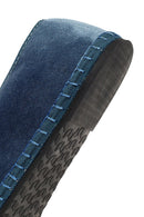 Women's Blue Fabric Loafer | Derimod