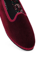 Women's Burgundy Fabric Loafer | Derimod