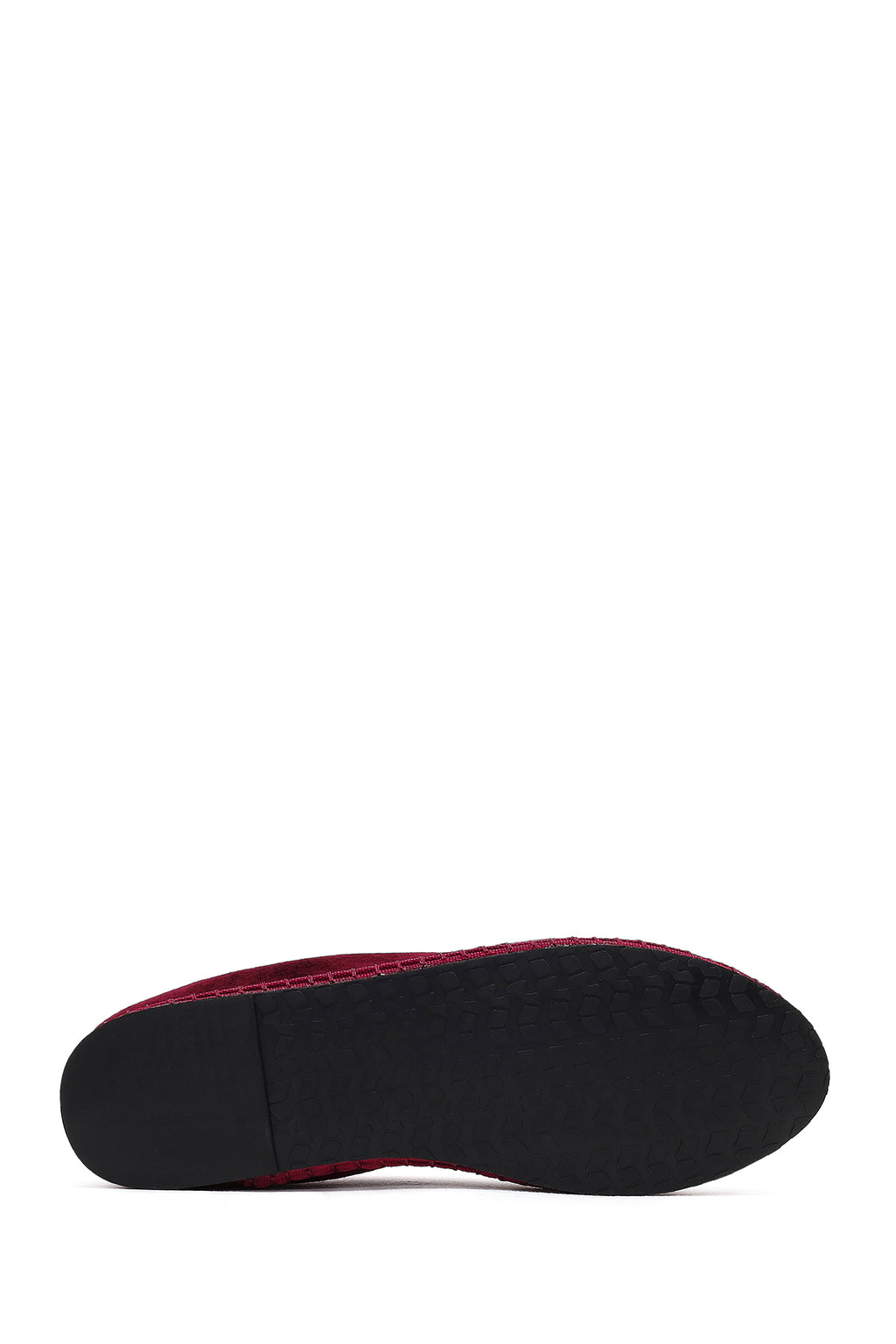 Kadın Bordo Kumaş Loafer