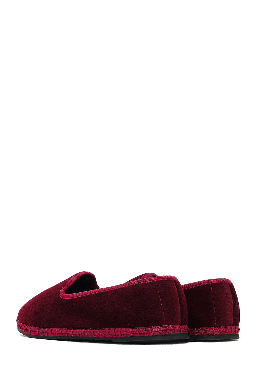 Kadın Bordo Kumaş Loafer