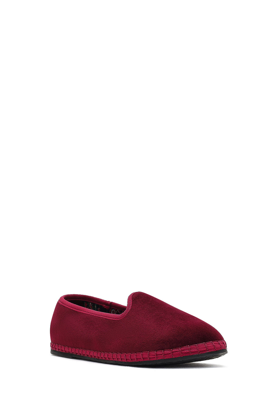 Kadın Bordo Kumaş Loafer