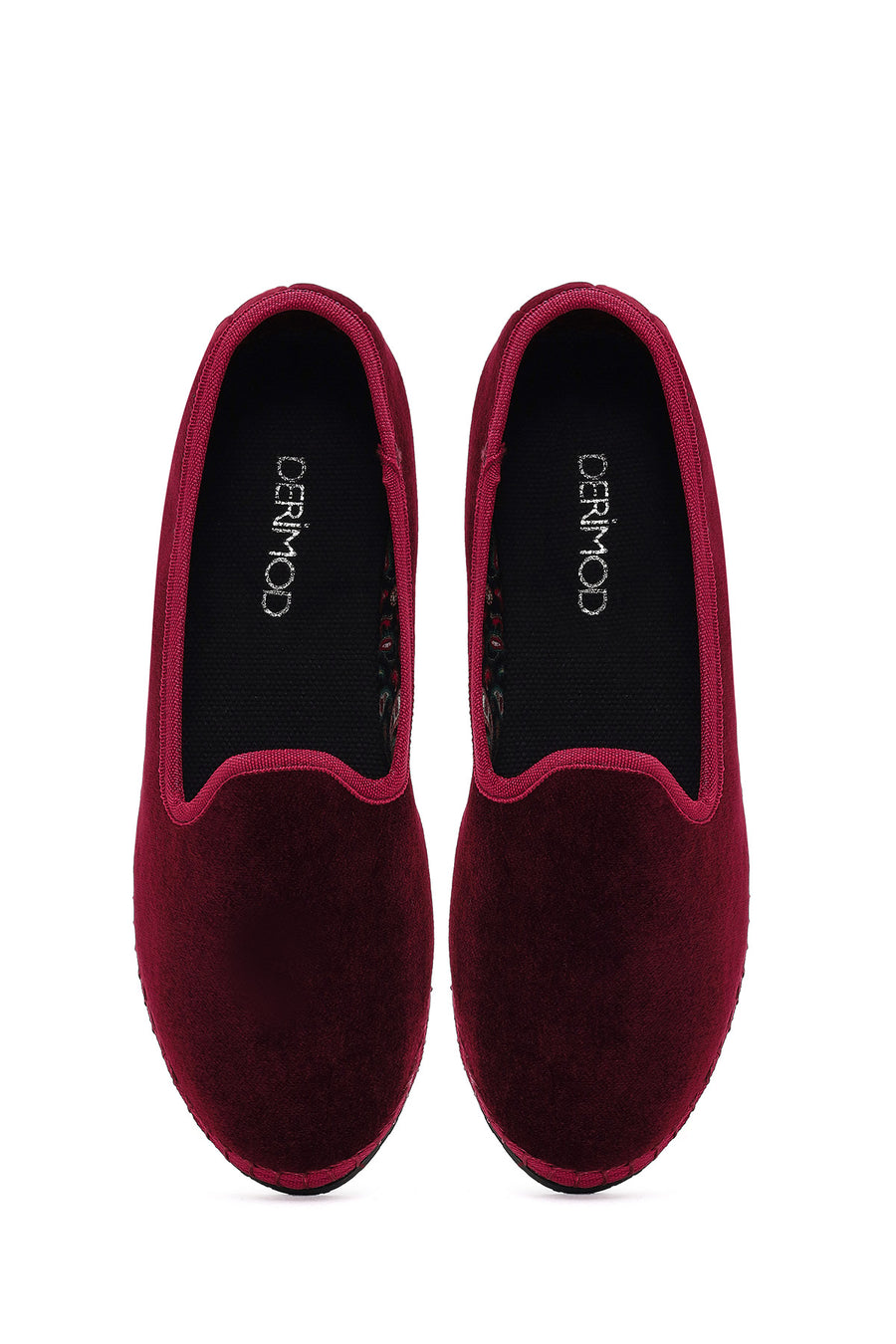 Kadın Bordo Kumaş Loafer