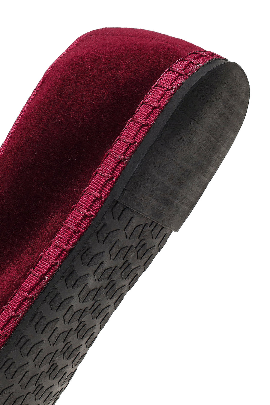 Kadın Bordo Kumaş Loafer