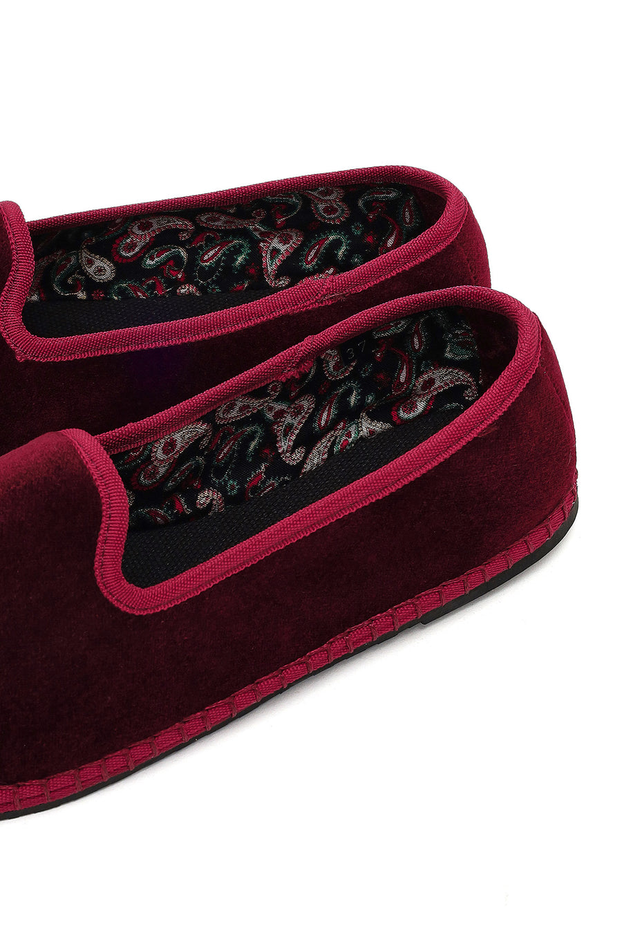 Kadın Bordo Kumaş Loafer
