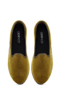 Women's Green Fabric Loafer | Derimod