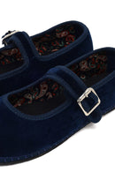 Kadın Lacivert Tokalı Kumaş Babet | Derimod