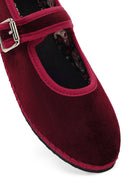 Kadın Bordo Tokalı Kumaş Babet | Derimod