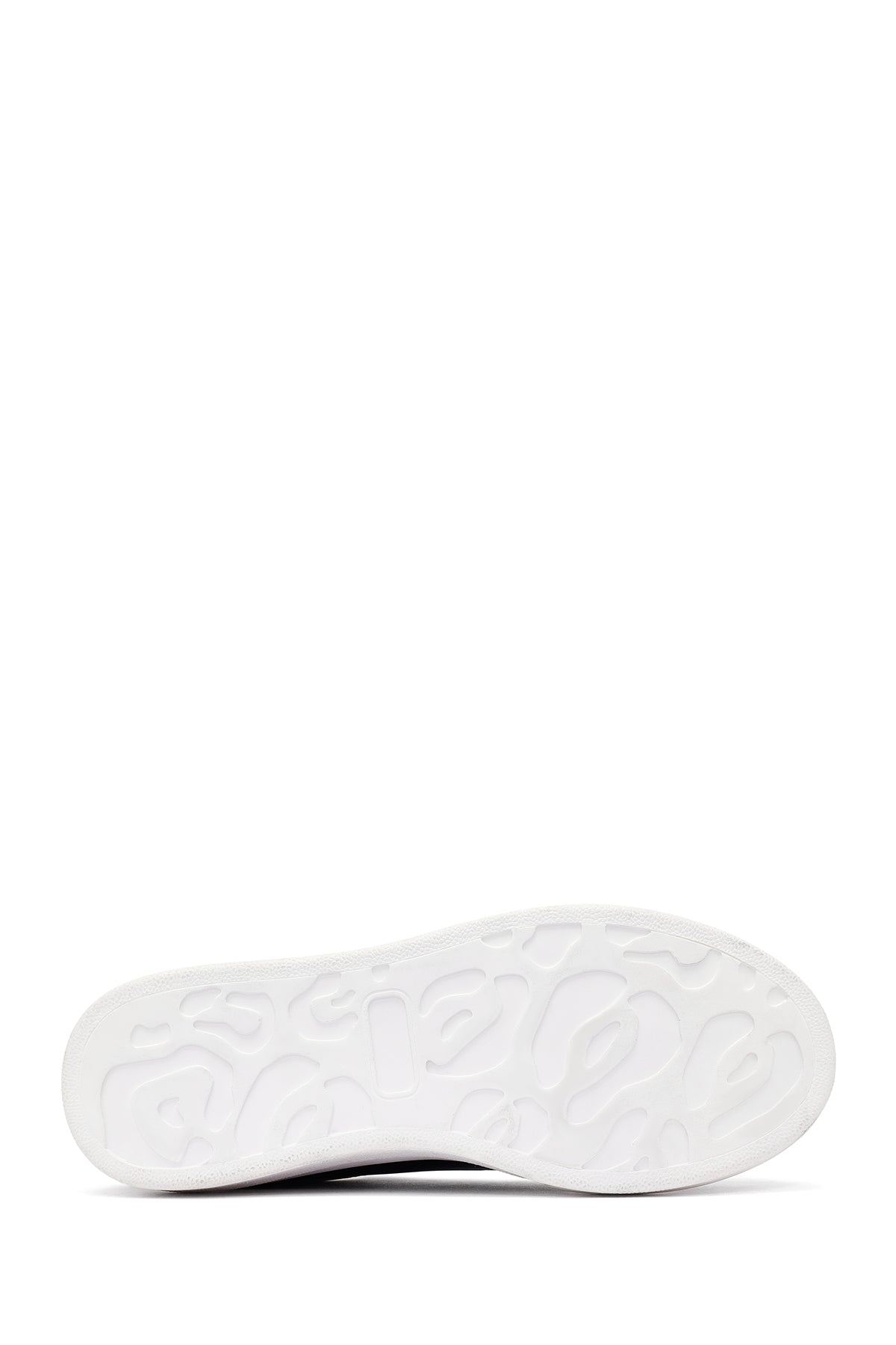 Kadın Siyah Bağcıklı Kalın Tabanlı Deri Sneaker