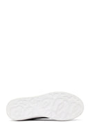 Woman Black Lace-Up Thick Sole Leather Sneakers | Derimod