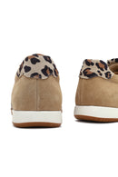 Women's Beige Lace-up Suede Leather Sneaker | Derimod