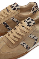 Women's Beige Lace-up Suede Leather Sneaker | Derimod