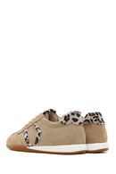 Women's Beige Lace-up Suede Leather Sneaker | Derimod